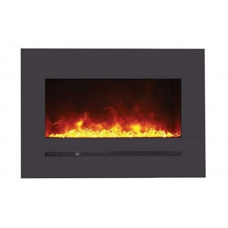 

Sierra Flame 26 in. Wall & Flush Mount Electric Linear Fireplace with Steel Surround & Clear Media