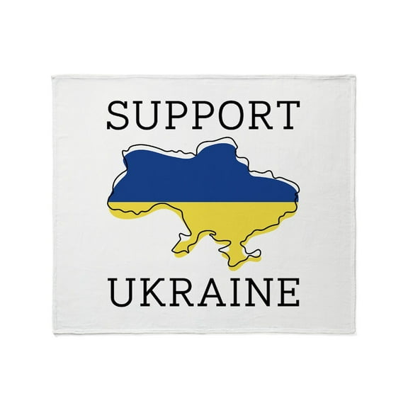CafePress - Support Ukraine Stadium Blanket - Soft Fleece Throw Blanket, 50"x60" for All Ages