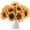 Yellow, variant on Zukuco 6PCS Vintage Sunflowers Artificial Flowers Long Stem Silk Fake Large Sunflowers Bouquet Arrangement for Vase Wedding Table Home Porch Indoor Outdoor Cemetery Decorations (Blue)