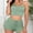 Green, variant on YHAJDS Womens Pajama Set 2 Piece Solid Color Lace Sleeveless Cami and Lounge Shorts Loungewear