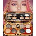 thumbnail image 4 of Paleta de sombras de ojos HUOGUO Glitter 8 colores con pincel, 10 g, 4 of 4