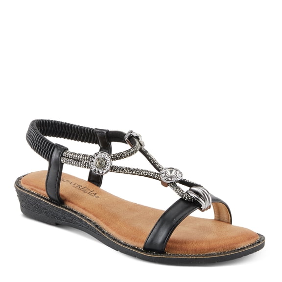 Patrizia Charmer Women's Jeweled T-Strap Flat Sandal