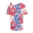 thumbnail image 4 of VerPetridure Patriotic Shirts for Women American Flag Shirt 4th of July Short Sleeve Crew Neck Graphic Tee USA Star Stripes Tops, 4 of 5