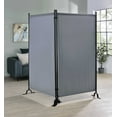 thumbnail image 2 of Proman Products FS17185 Galaxy II Indoor/Outdoor Room Divider (2-Panels, 36" with Panel), Water Repellent Fabric, Metal Frame, 74.25" W x 12" D x 71" H, Gray, 2 of 7