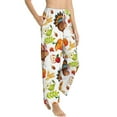 thumbnail image 6 of Salouo Thanksgiving Turkey Print Women's Pajama Pants Casual Loose Sweatpants PJs Flowy Pants Drawstring Palazzo for Women Wide Leg Pants Lounge Pajama -Small, 6 of 8