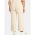 thumbnail image 3 of Terra & Sky Women's Plus Size Knit Wide Leg Pants, 28" Inseam, Sizes 0X-5X, 3 of 5