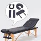 thumbnail image 1 of Mesa de con cuna facial y reposacabezas, juego completo, portátil, con reposabrazos, almohada, cojín estable y cómodo para cuello cabeza. negro, 1 of 10