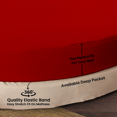 thumbnail image 2 of EASYCOT 800TC Egyptian Cotton Round Bed Sheet Set 15" Deep Pocket Red, 80" Diameter, 2 of 6