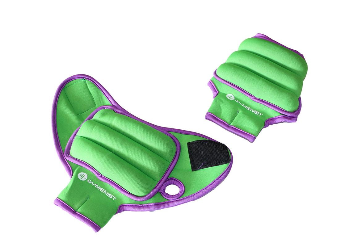 Gymenist Pair of Glove Wrist Weights With Holes For Finger And Thumb (2