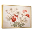 thumbnail image 2 of Designart "Red And Beige Geraniums In Minimalism" Geraniums Floater Framed Canvas Prints, 2 of 5