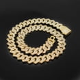 thumbnail image 1 of Collar de cadena de estilo cubano con cadena de oro grande de diamantes con labios de hip-hop de estilo europeo y americano, 1 of 6
