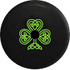 2018 2019 Wrangler JL Backup Camera Green Celtic Knot Shamrock Irish Heritage Spare Tire Cover for Jeep RV 33 Inch
