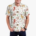 thumbnail image 4 of Vsdgher Cute Little Animals Print Men's Short Sleeve Stretch Polo Shirt, Moisture-Wicking Performance Polo Shirt, 4 of 8