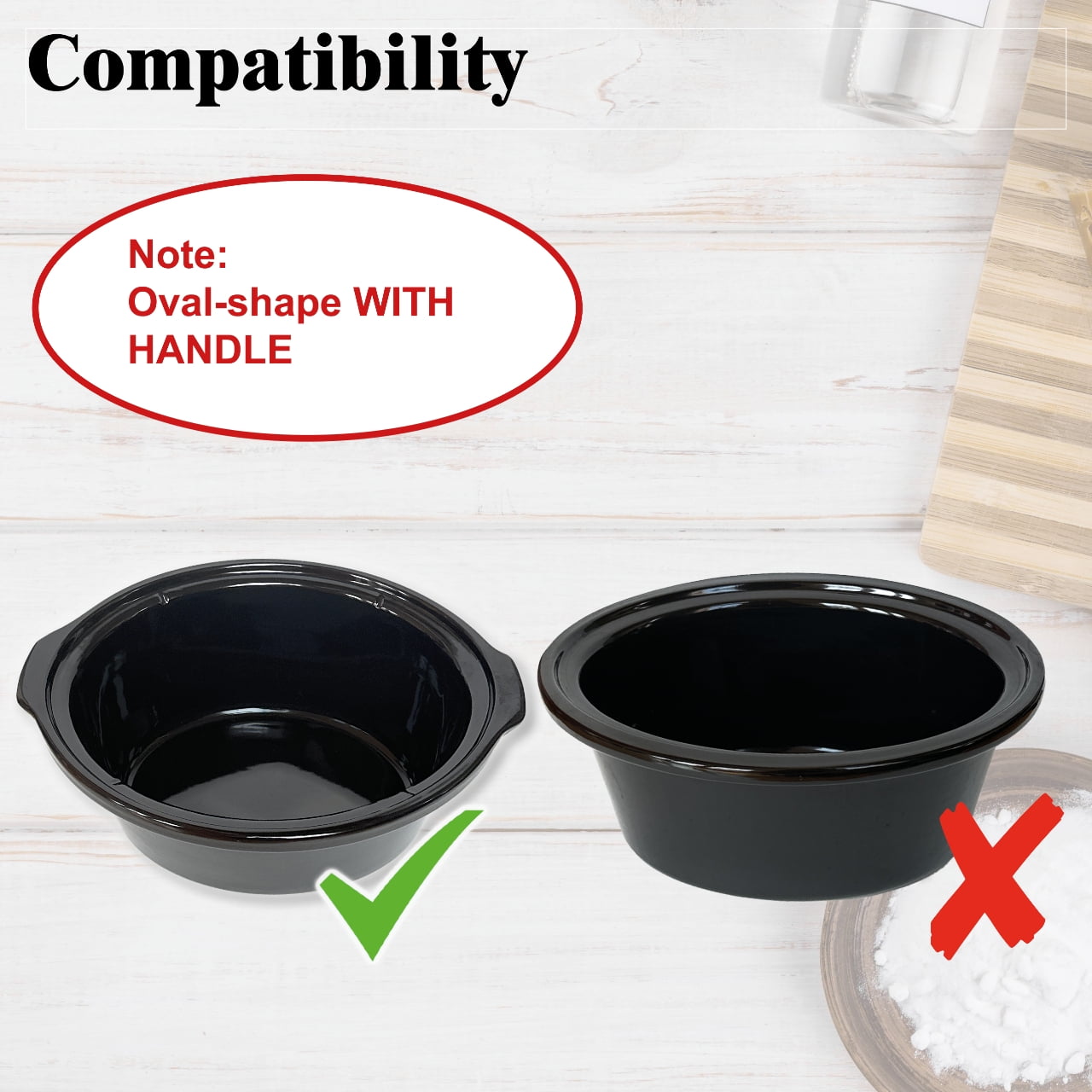 7qt Ceramic Pot Compatible for Crockpot Slow Cooker 7-Quart SCV700 Series