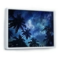 thumbnail image 2 of Designart "Magical Night With Sapphire Palm Tree I" Palms & Palm Trees Floater Framed Canvas Art Print, 2 of 5