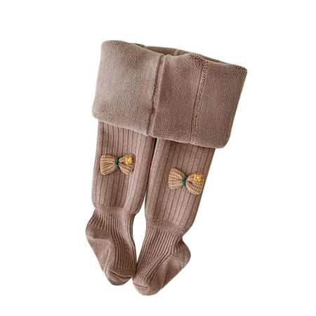 

Toddler Baby Girls Tights Cable Knit Stockings Pants Leggings Infants Warm Bow-Knot Pantyhose