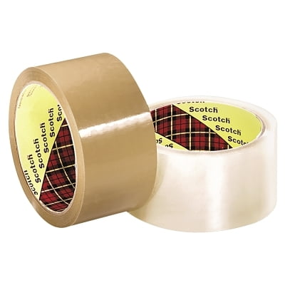 Scotch Industrial Box Sealing Tapes 371, 48mm x 50 m, Clear | Bundle of 2 Rolls