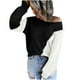 thumbnail image 1 of Otoño e invierno, blusa informal con cuello redondo para mujer, blusa de manga larga con retazos, suéter Fridja  hjk1210, 1 of 7