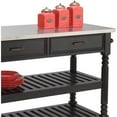 thumbnail image 6 of Bowery Hill Traditional Wood Kitchen Cart in Black, 6 of 8