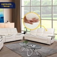 thumbnail image 5 of Pemberly Row 3-Piece Modern Leather Recliner Sofa Set in White, 5 of 6