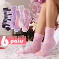 thumbnail image 2 of 6 Pairs Fuzzy Socks Warm Winter Slipper Fluffy Sleep Cozy Comfy Socks for Mens Womens, 2 of 4