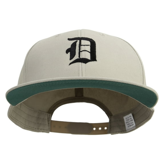 Old English D Embroidered Brushed Cotton Twill High Profile Extra Size Cap - Khaki XL-3XL