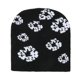thumbnail image 1 of Gorros de punto de tendencia para hombres y mujeres, gorros de lana cálidos para exteriores, gorro de moda para parejas, pasamontañas cálido de invierno con flores de Jacquard, 1 of 5