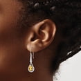 thumbnail image 3 of Auriga Fine Jewelry 925 Sterling Silver Rhodium-plated CZ and Citrine Dangle Earrings for Women, 3 of 6