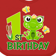 thumbnail image 4 of Inktastic 1st Birthday Princess Frog Girls Baby Bib, 4 of 4