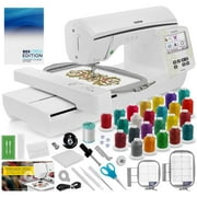Brother NQ1700E Embroidery Machine + BES Lettering Software + 4" x 4" Hoop + 24 Spools of Thread