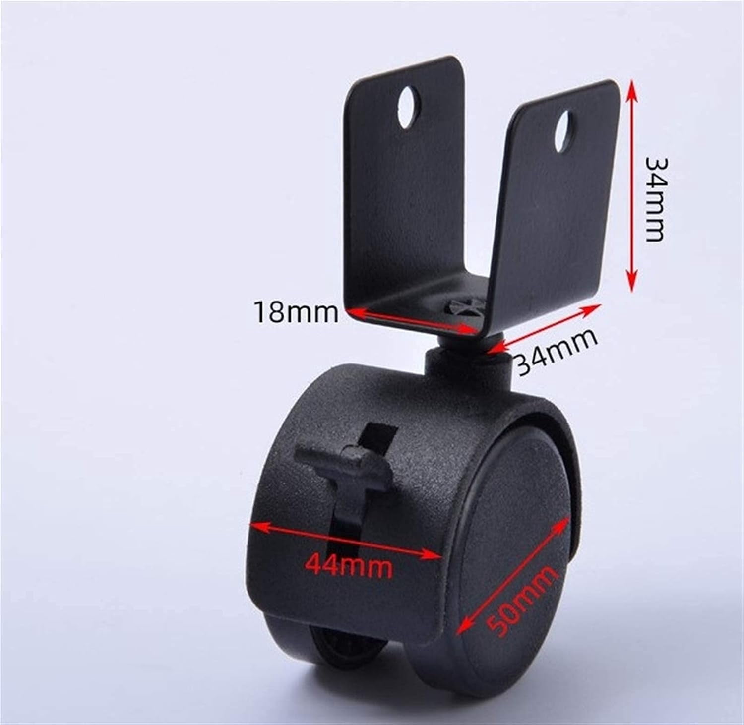 Gamvdout Plate Casters 5pcs/Set 44 mm Replacement Swivel Casters Furniture Office Chair Baby Crib Sofa Brake Plastic Rolling Roller Wheels Caster