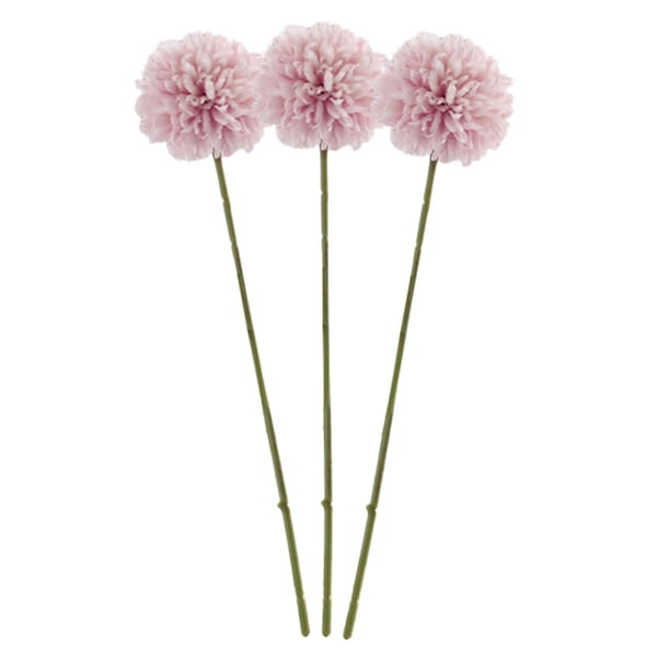 3 piezas de flores artificiales en forma de bola Rosado morado