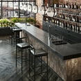 thumbnail image 3 of Guyou Modern Bar Stools Set of 6, 30 Inch Tall Barstools with Low Backrest, Industrial PU Island Stools with Metal Legs, Counter Stools for Kitchen Island Bar Bars, Black, 3 of 11