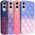 thumbnail image 5 of TJS for iPhone 17 Pro Max Phone Case, Floral Joy Glitter Shimmer Leather Feel Thick TPU Cover (Light Green/Teal), 5 of 5