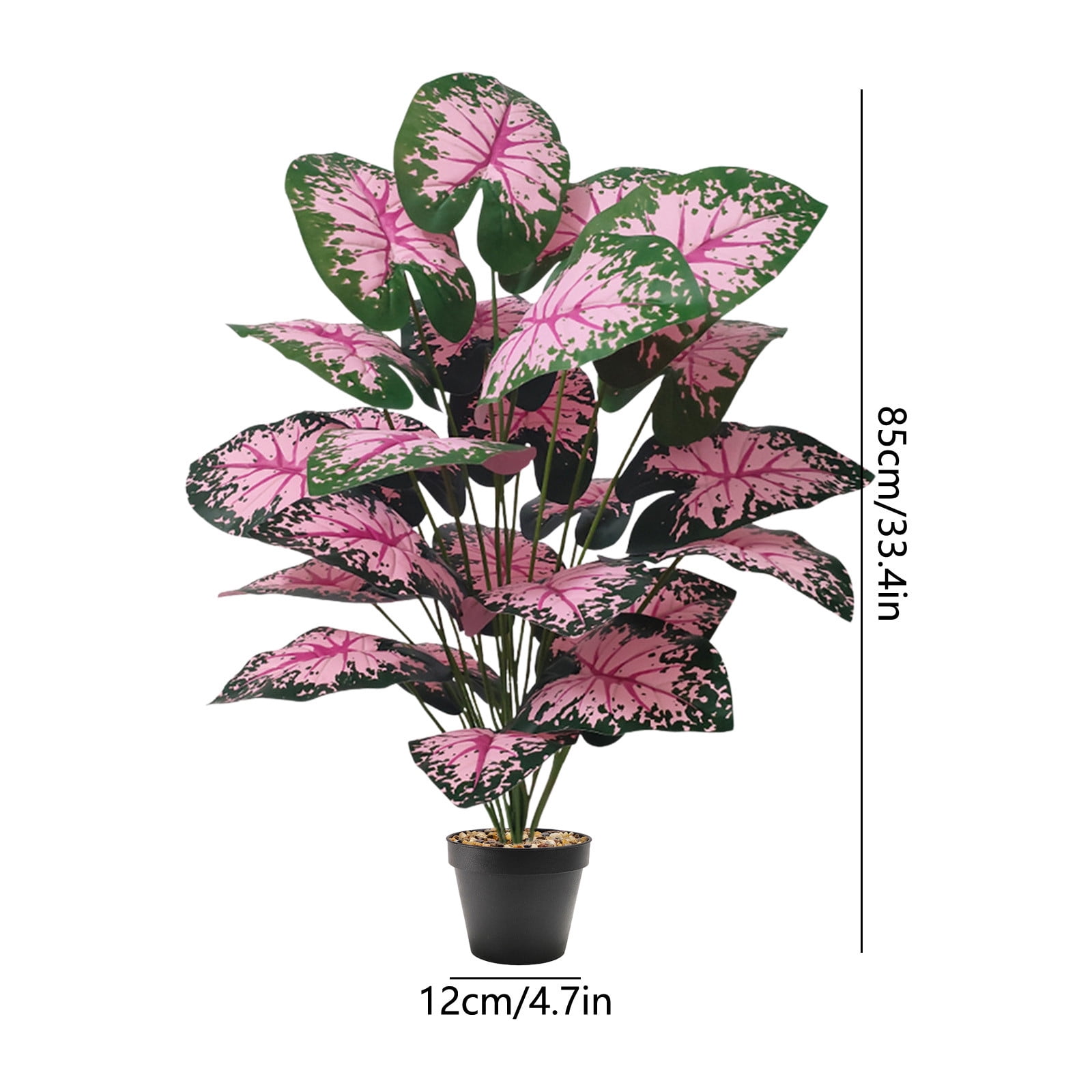Lunxisen 1 Pcs Artificial Plants in Pots, Fake Tropical Tree with Greenery Leaves Stems, Artificial Plant(33in)