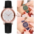 thumbnail image 2 of Reloj De Mujer Con Correa De Cuero, Reloj De Pulsera Informal A La Moda, Cristal Redondo Con Temperamento, Reloj Para Chicas, Empresa Escolar, Hogar Monstrate AP006176-02, 2 of 6