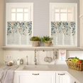 thumbnail image 3 of Fall Leaves Window Tier Curtains 24 Inch Length, Rustic Vintage Eucalyptus Botanical Rod Pocket Window Treatment Kitchen Drapes for Bedroom, Cafe, Living Room, 2 Panels, 27.5 W x 24 L, 3 of 5