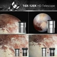 thumbnail image 6 of Juyafio Telescope, 70mm Aperture Telescopes for Astronomy, 16X-120X Magnification Telescopes for Kids,Adults, Portable Refractor Telescope with Adapter and Tripod, 6 of 12