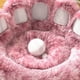 thumbnail image 3 of Super Fluffy Dog Bed PET House Sofa Washable Long Plush Outdoor Large Pet Cat Dog Bed Warm Mat Portable Cat Supplies Donut Bed ShopWise Round, 3 of 8