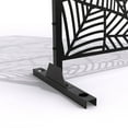 thumbnail image 5 of Black Metal Free Standing Outdoor Privacy Screen for Patio Garden 01 Black, 5 of 5