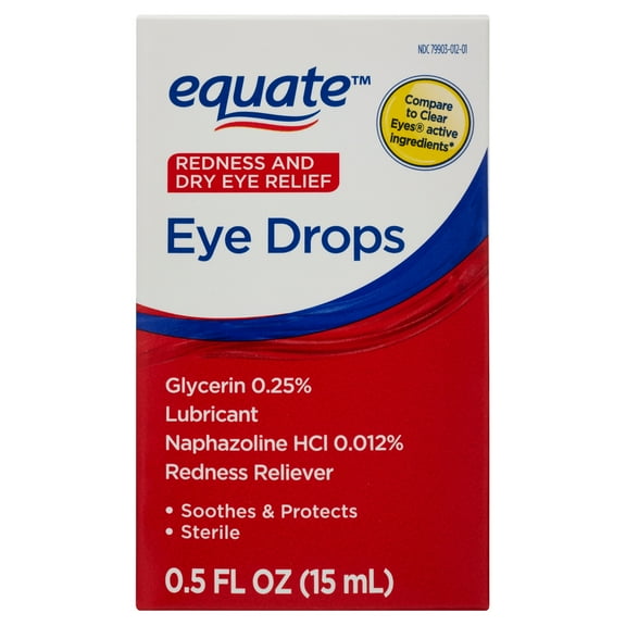 Equate Redness and Dry Eye Relief Eye Drops, 0.5 fl oz