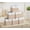Cloud White and Sand Beige, variant on SONGMICS Storage Cubes, Set of 6 Foldable Fabric Storage Boxes, Cube Organizer Boxes with Handles, Odorless, Cloud White and Cattail Gray