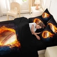 thumbnail image 4 of Erosebridal Teens Ball Games 7-Piece Bedding Comforter Set,Baseball Sport Gaming King Bedding Sets For Boy Kids,Reversible, 4 of 7