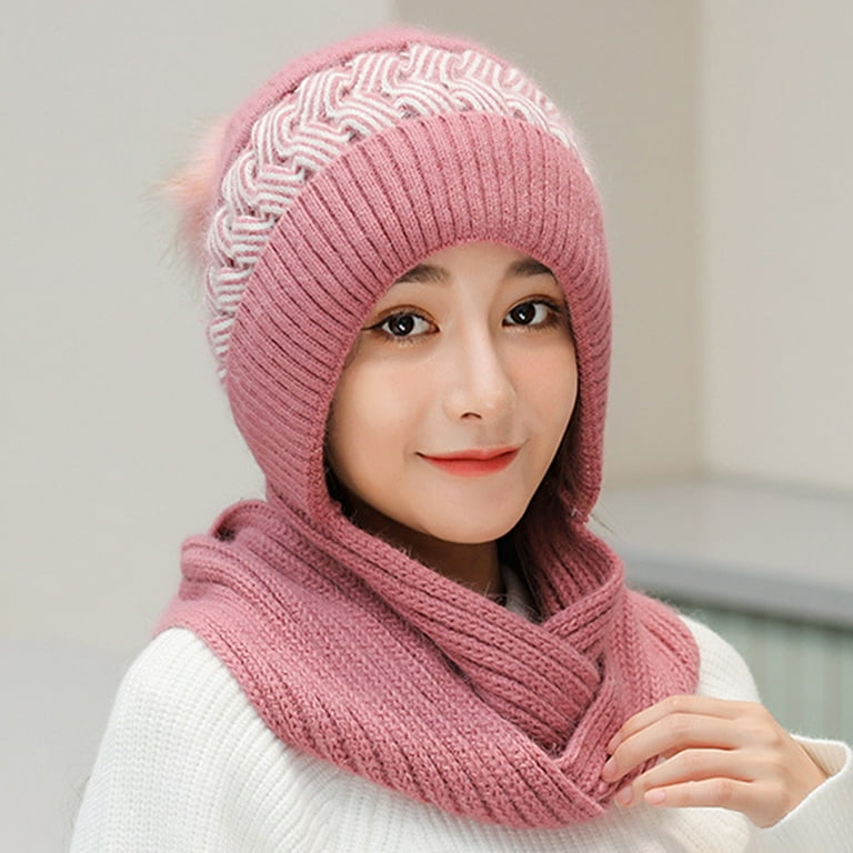 UrbanI Women Beanies Hat Twist Pattern Cap Scarf Autumn Winter