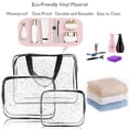 thumbnail image 4 of Clear Makeup Bags, TSA Approved 6 Pcs Cosmetic Bags Set PVC with Zipper Handle Portable Travel Luggage Pouch Airport Airline Vacation Organization (Black), 4 of 4