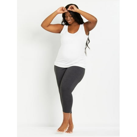 

Motherhood Maternity Plus Size Essential Stretch Secret Fit Belly Maternity Cropped Leggings