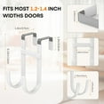 thumbnail image 7 of RYLZX  2 Pack Over the Door Hooks Heavy Duty Dual-Hook Organizer Hanger Non Slip Rubber, Rust Resistant, 7 of 7