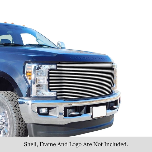 2017-2019 Ford F-250/F-350/F-450/F-550 Without Front Camera/ Main Upper Stainless Steel Polished Finish Horizontal Billet Grille