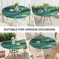 thumbnail image 7 of Teal Gold Marble Pattern Round Fitted Tablecloth with Elastic Edge,Dining Table Cover Waterproof,Outdoor Round Tablecloth for Camping,Dining,Indoor and Outdoor, 7 of 7