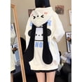 thumbnail image 3 of Gran orejas de conejo suéter con capucha femenina otoño nicho de dibujos animados nuevo ins medio y grandes niños sueltos chaqueta chaqueta tops, 3 of 3